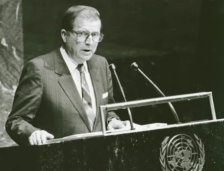 Geir Hallgrímsson utanríkisráðherra í allsherjarþingi Sameinuðu þjóðanna. 