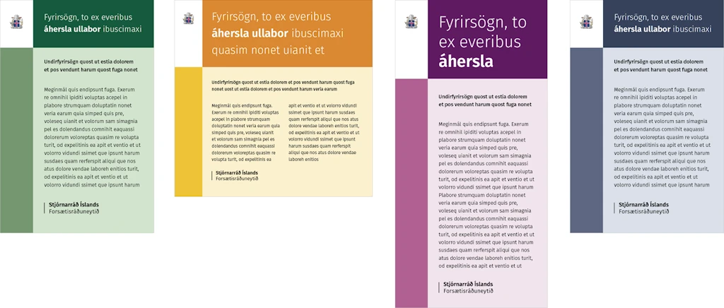 Myndin sýnir mismunandi útfærslur á auglýsingum