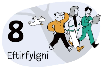 Skref 8: Eftirfylgni