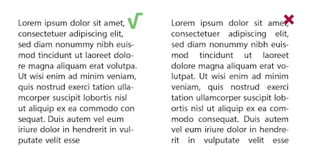 Text should not be right-aligned