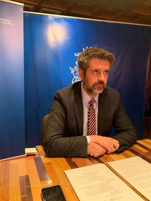 Martin Eyjólfsson ráðuneytisstjóri á fundinum í dag