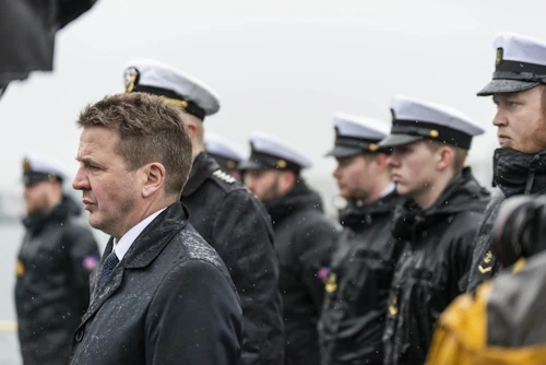 Guðlaugur Þór Þórðarson leiddi minningarathöfn sem haldin var í tengslum við varnaræfinguna Trident Juncture 2018