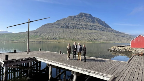 Ráðherra í heimsókn hjá sýslumanninum á Austurlandi. 