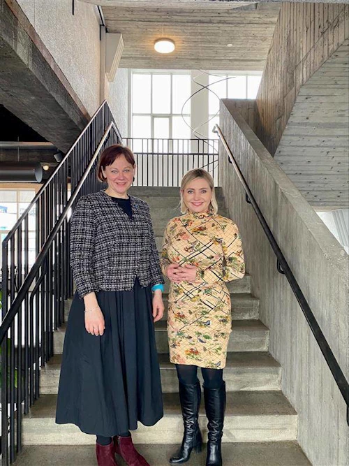 Paula Lehtomäki, framkvæmdastjóri Norrænu ráðherranefndarinnar og Lilja Dögg Alfreðsdóttir, menningar- og viðskiptaráðherra
