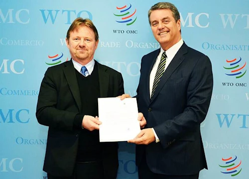 Högni S. Kristjánsson og Roberto Azevêdo aðalframkvæmdastjóri WTO