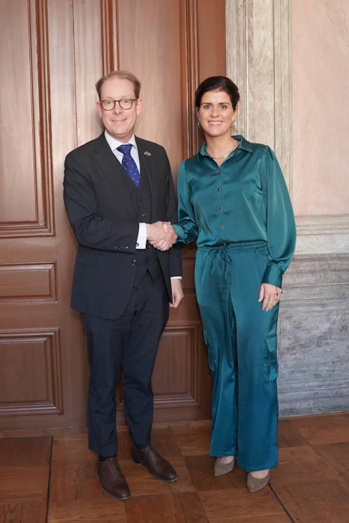 Þórdís Kolbrún Reykfjörð Gylfadóttir utanríkisráðherra og Tobias Billström, utanríkisráðherra Svíþjóðar.
