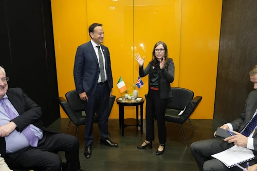 Katrín Jakobsdóttir forsætisráðherra og Leo Varadkar, forsætisráðherra Írlands.
