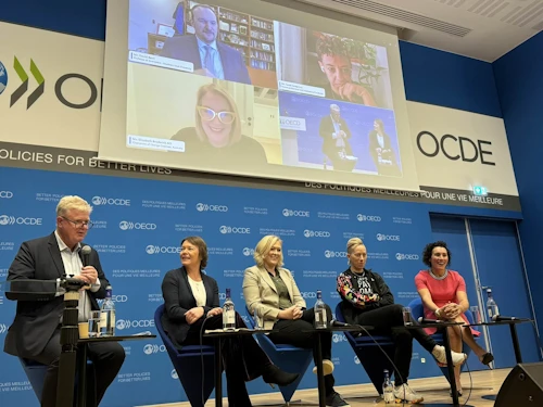 The panel included Þóra Helgadóttir, former professional and international footballer, Sophie Power, ultramarathon runner and founder of SheRACES, Julia George, Communications Lead at Women in Sport and Sarah Gregorious, former professional and international footballer,