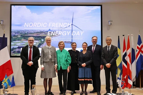 Sendiherrar Norðurlandanna ásamt fulltrúum Institut Montaigne og Interational Energy Agency