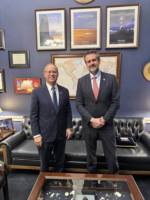 Rep. Greg Murphy (R) of North Carolina, received Permanent Secretary Eyjólfssons in his office on Capitol Hill.