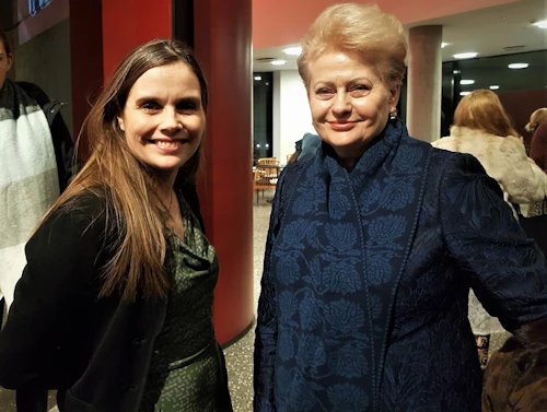 Katrín Jakobsdóttir, forsætisráðherra ásamt Daliu Grybauskaitė, fyrrum forseta Litháen