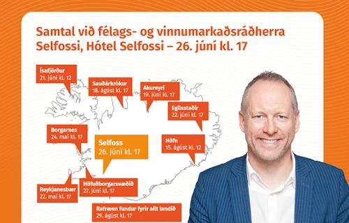 Verið öll vellkomin á opinn fund á Hótel Selfossi í dag. 