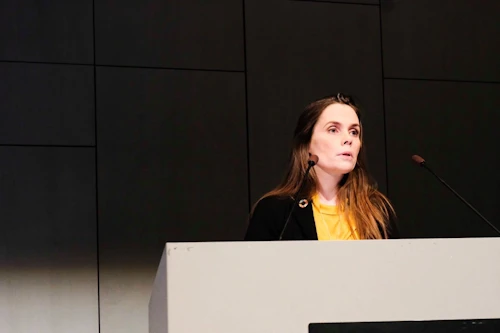 Katrín Jakobsdóttir forsætisráðherra ávarpaði ráðstefnuna.