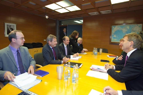 Fundur milli samningateyma Íslands og ESB árið 2012.