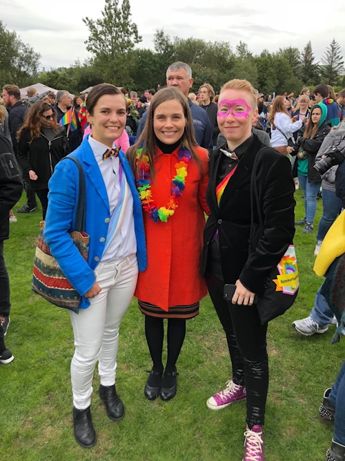 María Helga Guðmundsdóttir, formaður Samtakanna 78 og Viima Lampinen formaður SETA, Finnlandi.