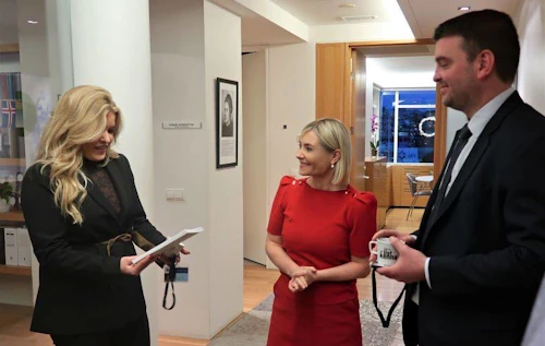 Áslaug Arna Sigurbjörnsdóttir nýr ráðherra vísinda, iðnaðar og nýsköpunar, Lilja Alfreðsdóttir fráfarandi mennta- og menningarmálaráðherra og Ásmundur Einar Daðason mennta- og barnamálaráðherra. 