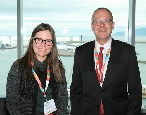 Katrín Jakobsdóttir forsætisráðherra og Hans Kluge, framkvæmdastjóri WHO í Evrópu.