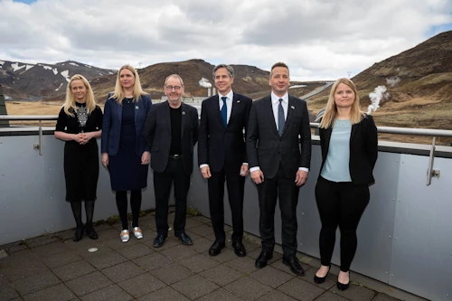Antony Blinken, Gudlaugur Thór and representatives of ON Power and CarbFix