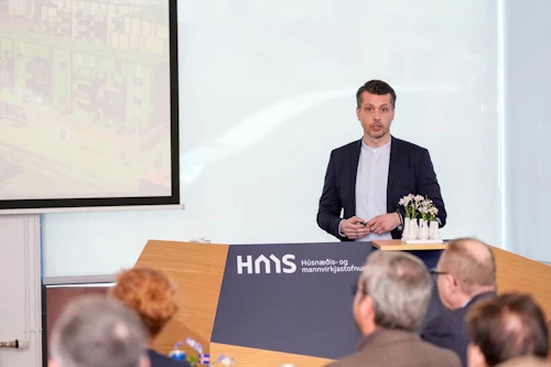 Elmar Erlendsson framkvæmdastjóri lánasviðs HMS fjallaði um fjölgun hagkvæmra leiguíbúða.