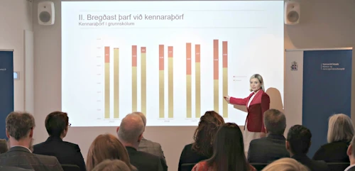 Frá kynningarfundi vegna aðgerða sem miða að fjölgum kennara í vor. 