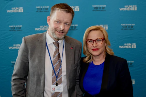 Þorsteinn Víglundsson og Patricia Arquette