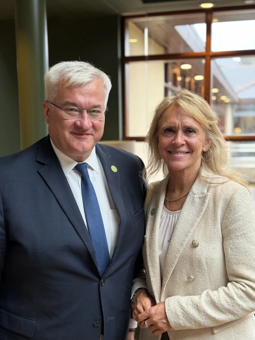 Þorgerður Katrín Gunnarsdóttir, utanríkisráðherra, ásamt Andrii Sybiha, utanríkisráðherra Úkraínu.