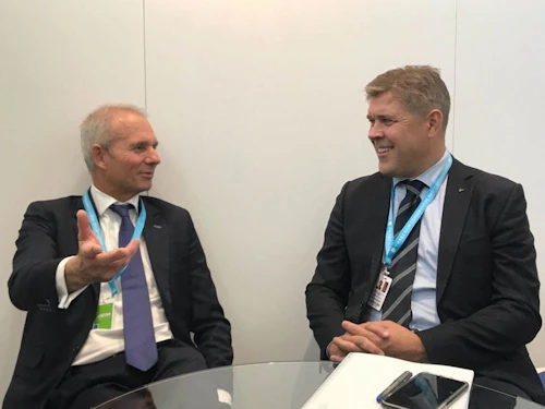 Bjarni Benediktsson ásamt David Lidington á fundi ráðherranna í dag. 