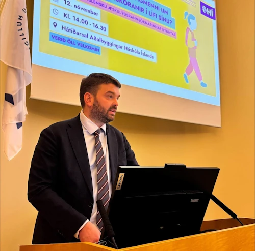 Ásmundur Einar Daðason, mennta- og barnamálaráðherra, opnar málþing um niðurstöður Íslensku æskulýðsrannsóknarinnar