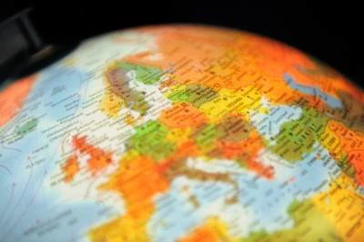 A globe, partial view