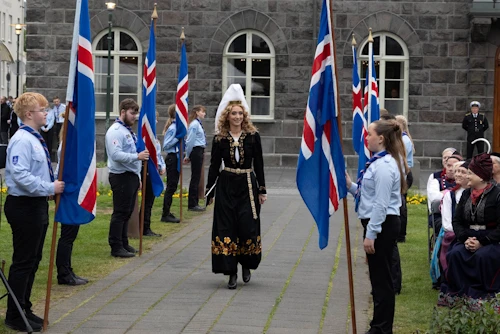 Ebba Katrín Finnsdóttir var fjallkonan árið 2024.