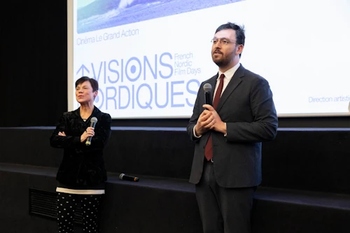 Isabelle Gibbal Hardy, directrice du Grand Action et Gaëtan Bruel, directeur du CNC