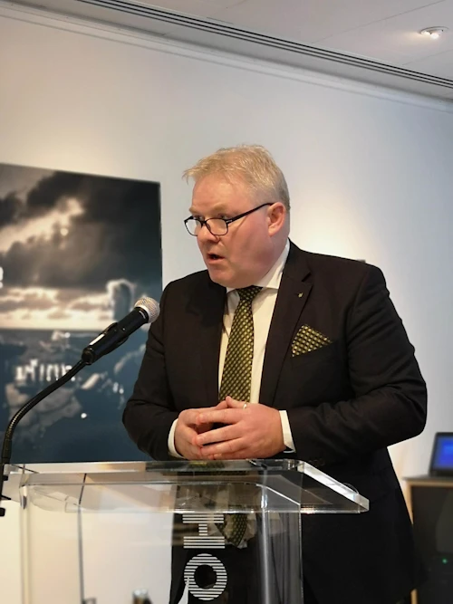 Sigurður Ingi Jóhannsson, samstarfsráðherra Norðurlanda, ávarpar norræna málstofu á vísindaráðstefnu AAAS í Washington D.C.