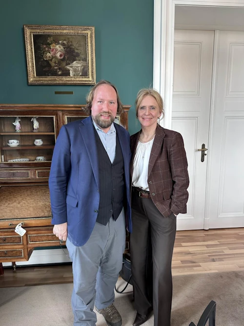 Þorgerður Katrín Gunnarsdóttir, utanríkisráðherra, og Anton Hofreiter, formaður Evrópumálanefndar þýska sambandsþingsins