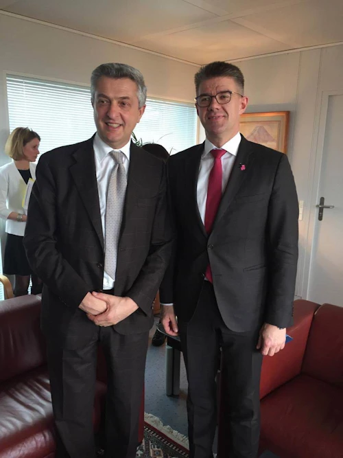Gunnar Bragi og Filippo Grandi, framkvæmdastjóra UNHCR