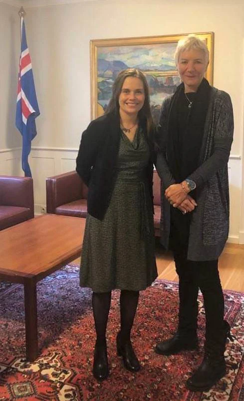 Katrín Jakobsdóttir forsætisráðherra og Madeleine Rees framkvæmdastjóri WILPF