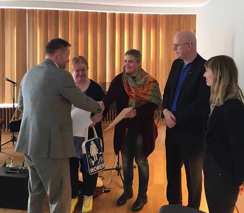 Frá afhendingu styrkja í Hannesarholti
