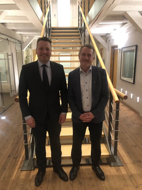 Guðlaugur Þór Þórðarson og Jenis av Rana á fundinum í dag
