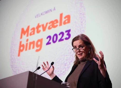 Svandís Svavarsdóttir matvælaráðherra opnaði Matvælaþing í gær.