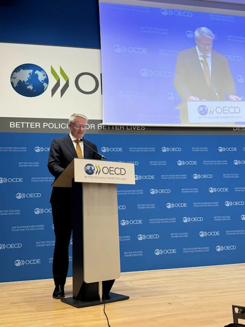Mathias Cormann, Secretary General of the OECD delivered opening remarks,