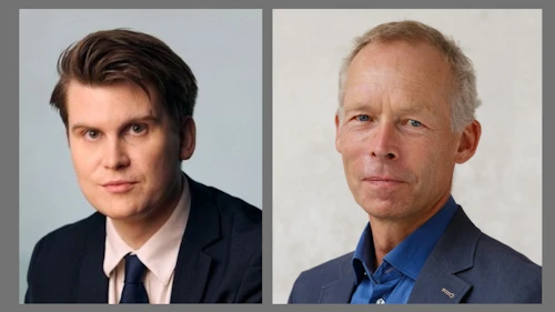 Jóhann Páll Jóhannsson, umhverfis-, orku- og loftslagsráðherra, og Johan Rockström, forstjóri Potsdam Institute for Climate Impact Research