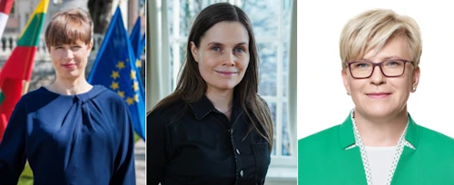 Kersti Kaljulaid, Katrín Jakobsdóttir og Ingrida Šimonytė