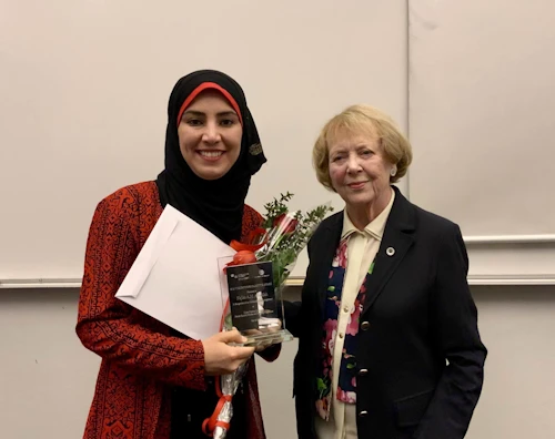 Najla Attaallah og Vígdís Finnbogadóttir.