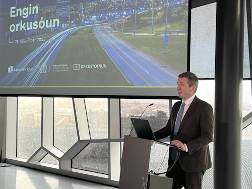 Guðlaugur Þór Þórðarson, umhverfis-, orku- og loftslagsráðherra, við kynningu á skýrslu Implement.