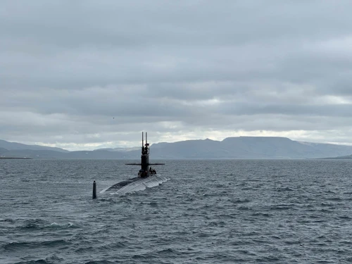 USS Newport News in Hvalfjörður.