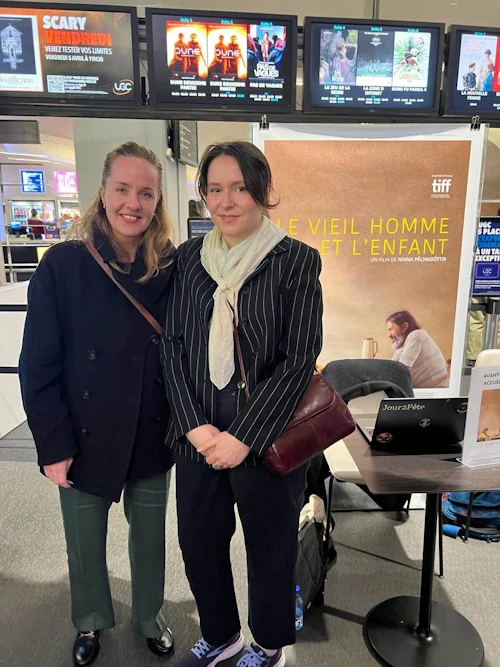 Una Jóhannsdóttir, chef de mission adjointe de l'Ambassade d'Islande et Ninna Pálmadóttir, réalisatrice du film