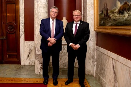 Hannes Heimisson ambassador and Peter Hultqvist.