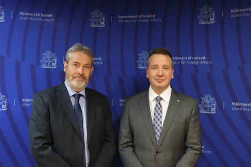 Pär Ahlberger ambassador and Gudlaugur Thór Thórdarson