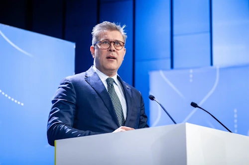 Bjarni Benediktsson á ársfundi Landsvirkjunar.