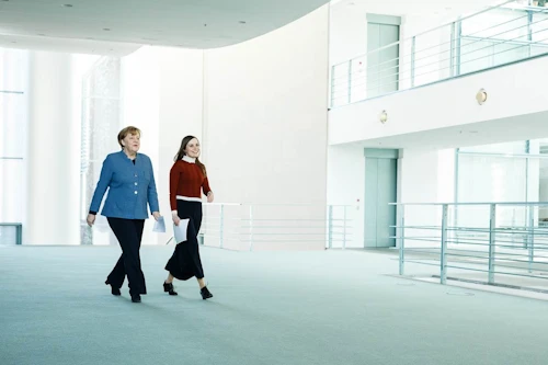 Katrín Jakobsdóttir, forsætisráðherra og Angela Merkel, kanslari Þýskalands