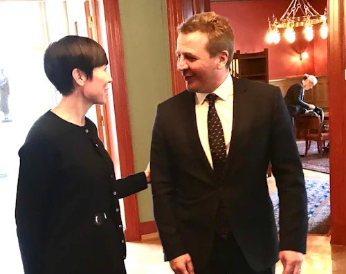 Ine Eriksen Søreide og Guðlaugur Þór.
